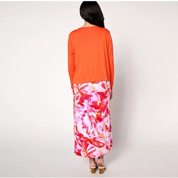 Belle by Kim Gravel Petite Better Together Dress and Shrug Set-Indigo Rose - Picture 2 of 6